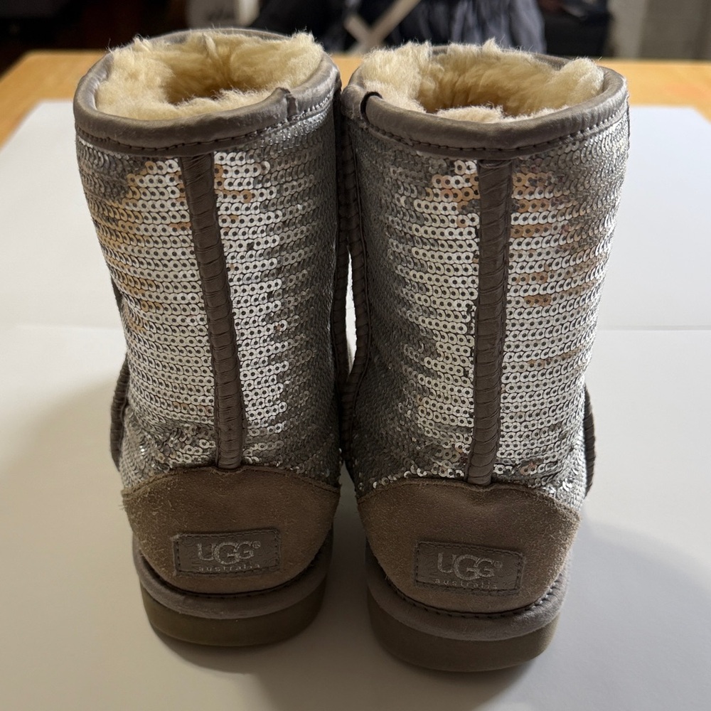 UGG Women's Glittering Silver Boots
